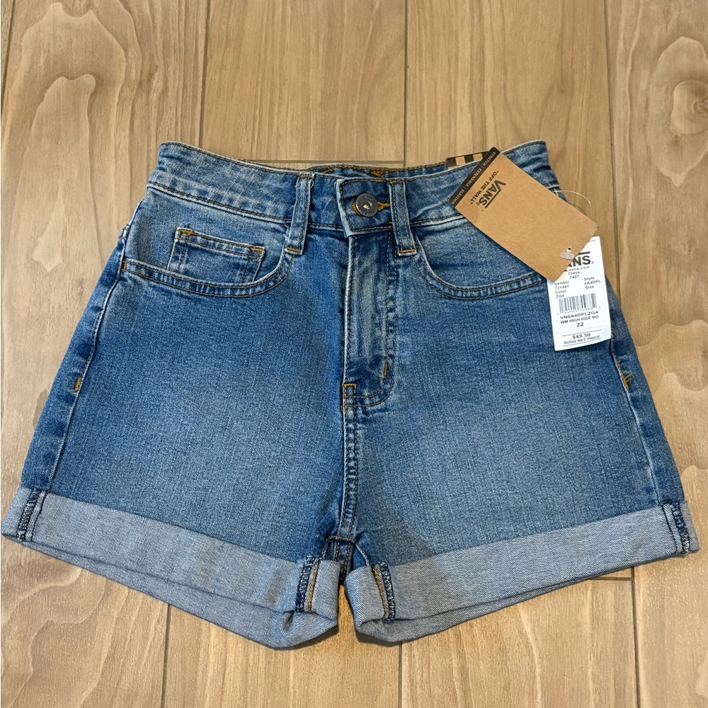 NWT Vans Women's Skater Blue Denim Shorts